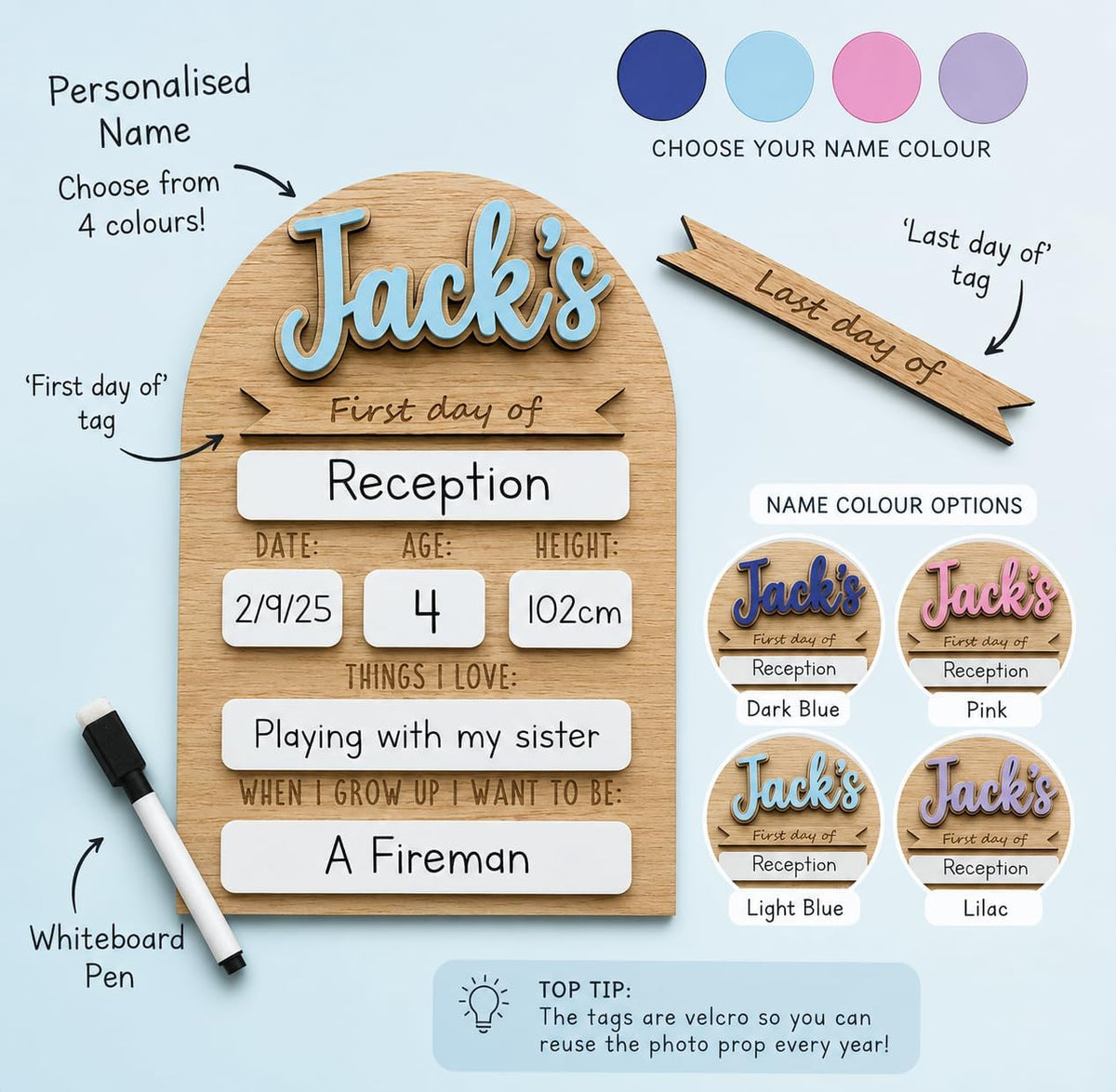 First Day of School Last Day of School / Nursery Reusable Sign