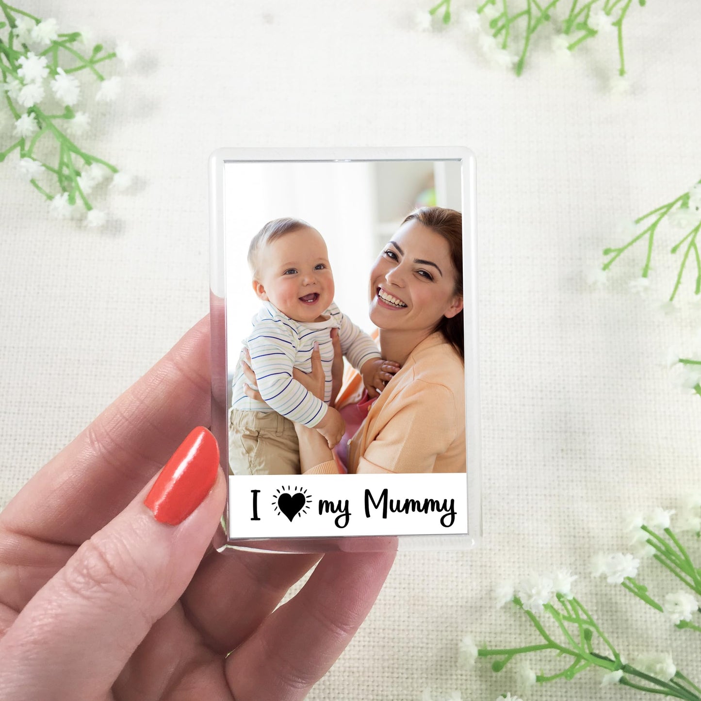 I love my Mummy Magnet - Mother's Day Photo Fridge Magnet - Any photo - Jumbo X Large 70mm x 45mm