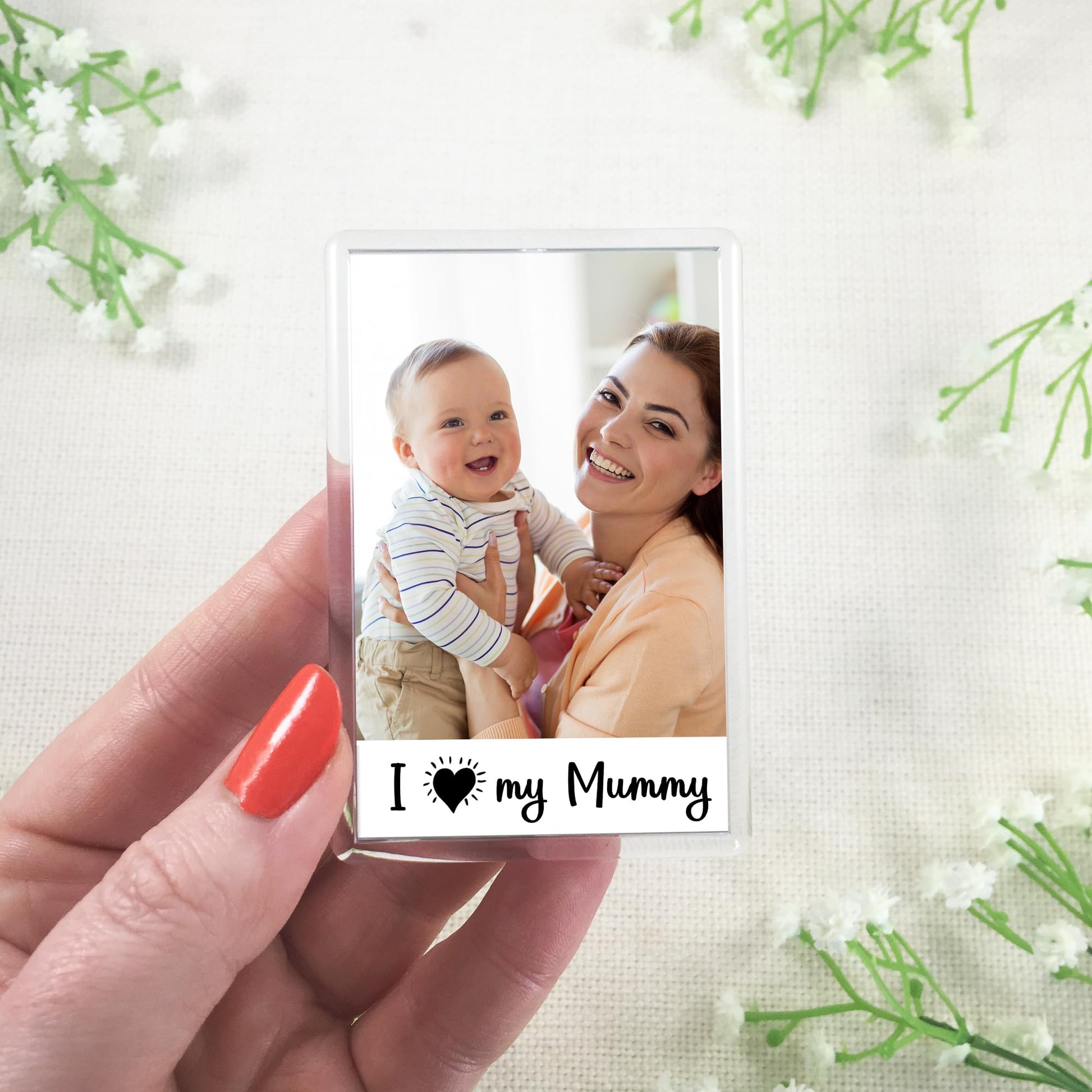 I love my Mummy Magnet - Mother's Day Photo Fridge Magnet - Any photo - Jumbo X Large 70mm x 45mm