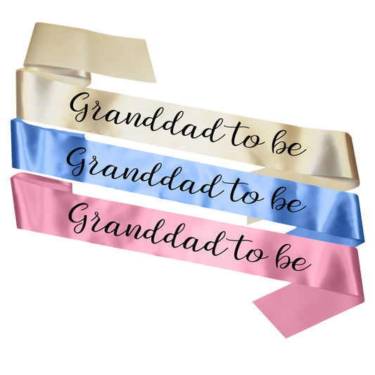 Grandad To Be Sash Baby Shower Gender Reveal Sash - Choose your colour!