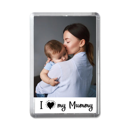 I love my Mummy Magnet - Mother's Day Photo Fridge Magnet - Any photo - Jumbo X Large 70mm x 45mm