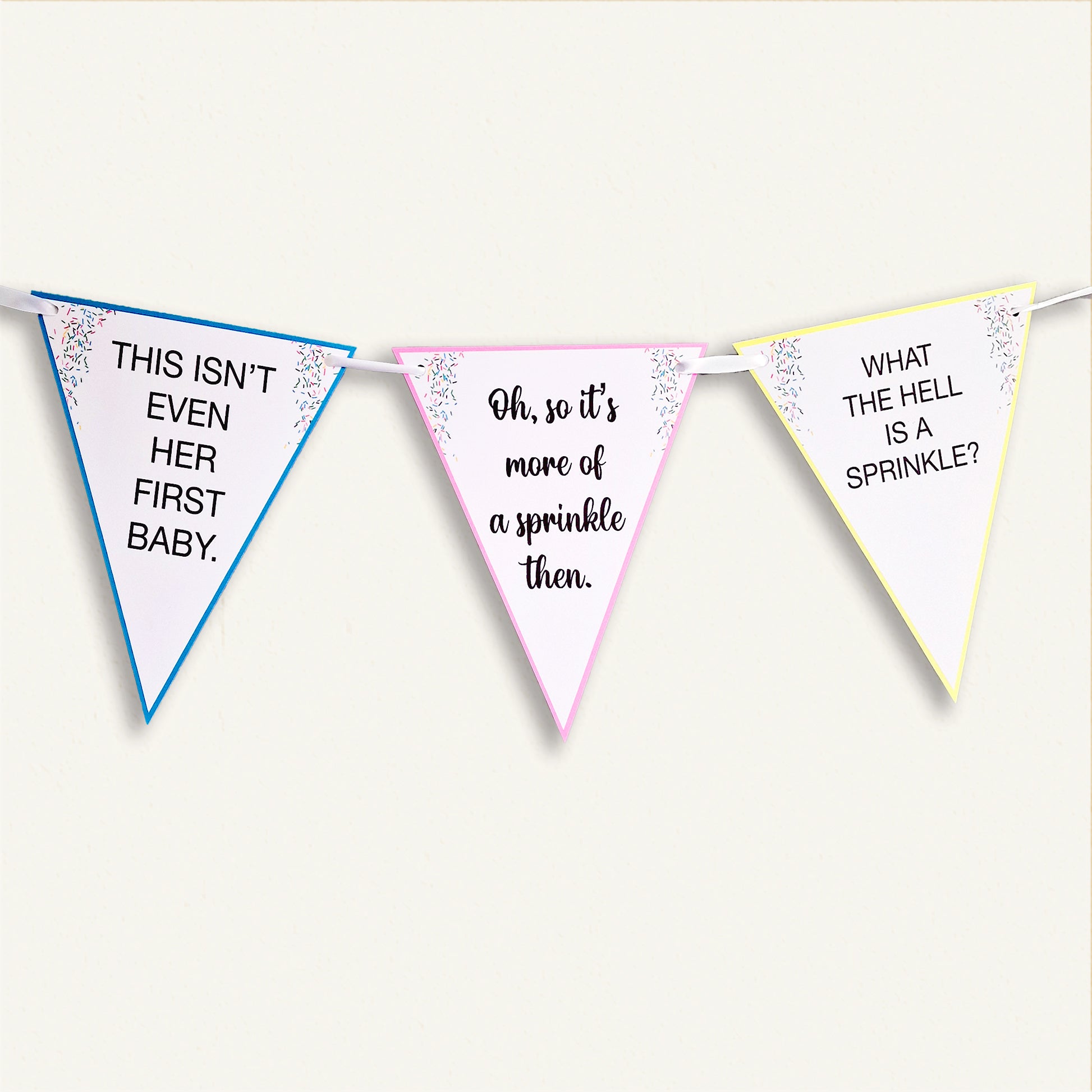 Baby Shower 'This isn't even her first baby!' Sprinkle Bunting - Baby Shower Bunting - Funny Baby Shower - Mummy Again