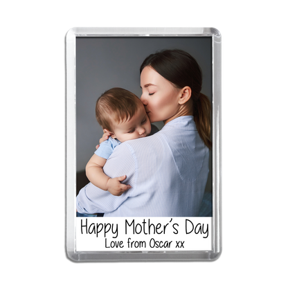 Personalised Happy Mother's Day Magnet - Photo Fridge Magnet - Any photo - Jumbo X Large 70mm x 45mm