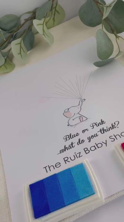 Personalised Blue or Pink What Do You Think? Gender Guess Print for your Baby Shower or Gender Reveal!