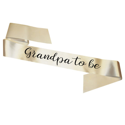 Grandpa To Be Sash Baby Shower Gender Reveal Sash - Choose your colour!
