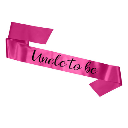 Uncle To Be Sash Baby Shower Gender Reveal Sash - Choose your colour!
