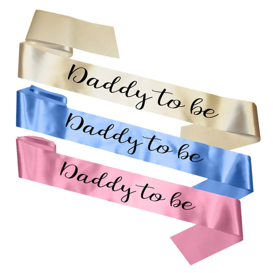 Daddy To Be Sash Baby Shower Gender Reveal Sash - Choose your colour!