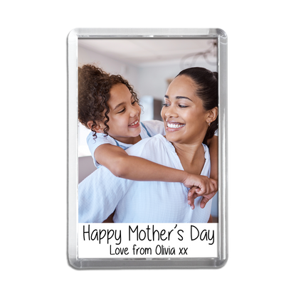 Personalised Happy Mother's Day Magnet - Photo Fridge Magnet - Any photo - Jumbo X Large 70mm x 45mm