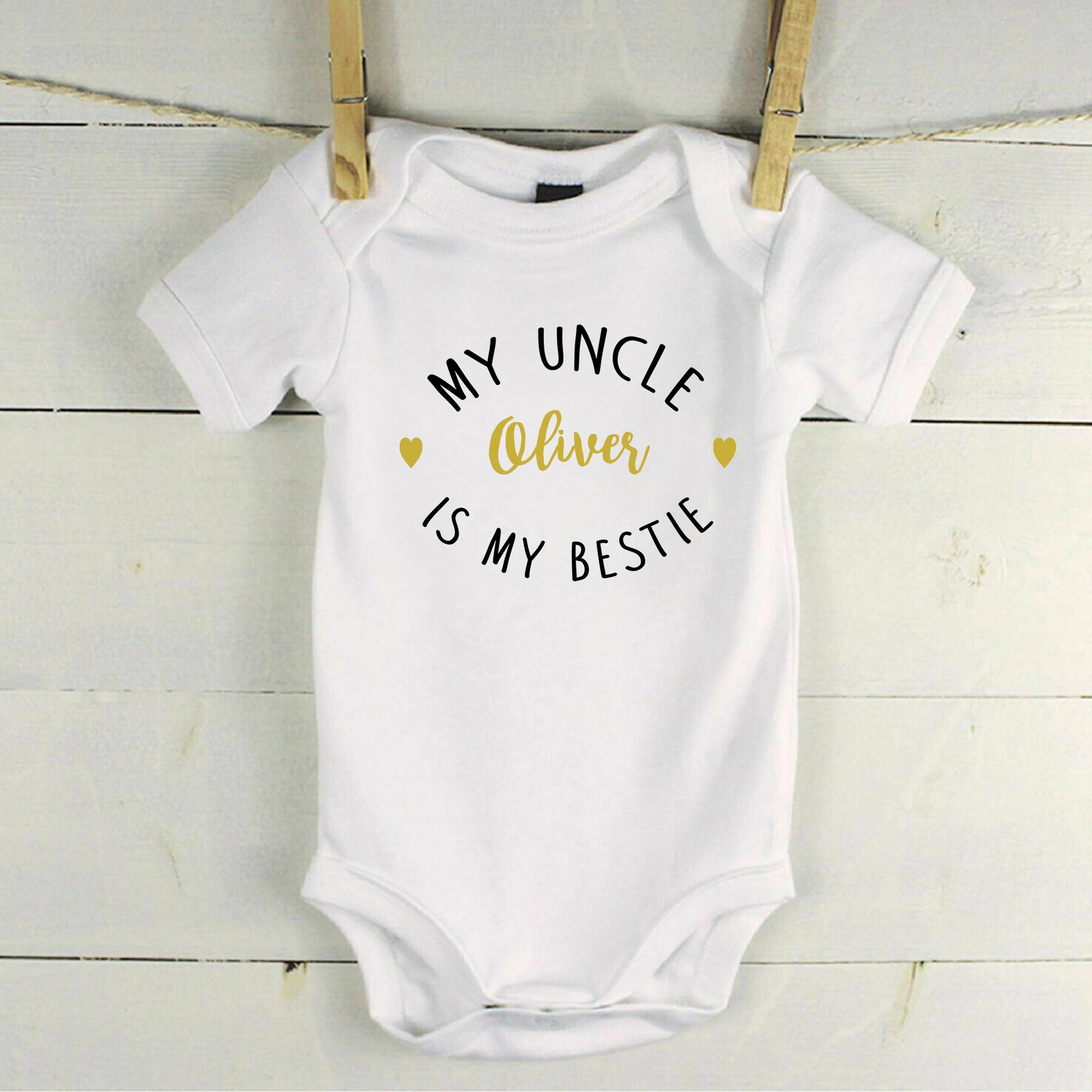 My Uncle is My Bestie Baby Grow Vest  Add any Name
