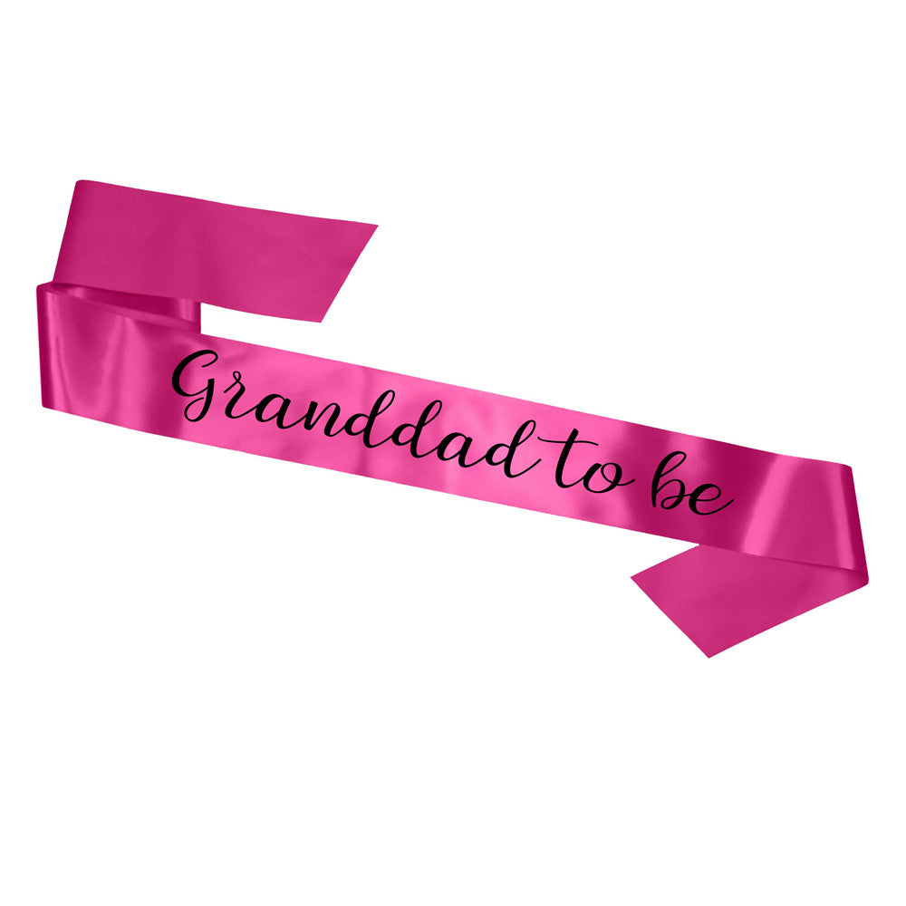 Grandad To Be Sash Baby Shower Gender Reveal Sash - Choose your colour!