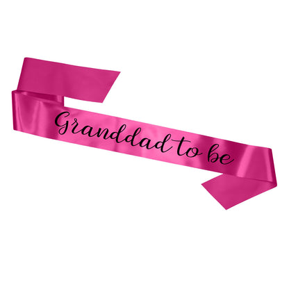 Grandad To Be Sash Baby Shower Gender Reveal Sash - Choose your colour!