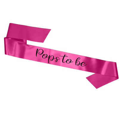 Pops To Be Sash Baby Shower Gender Reveal Sash - Choose your colour!