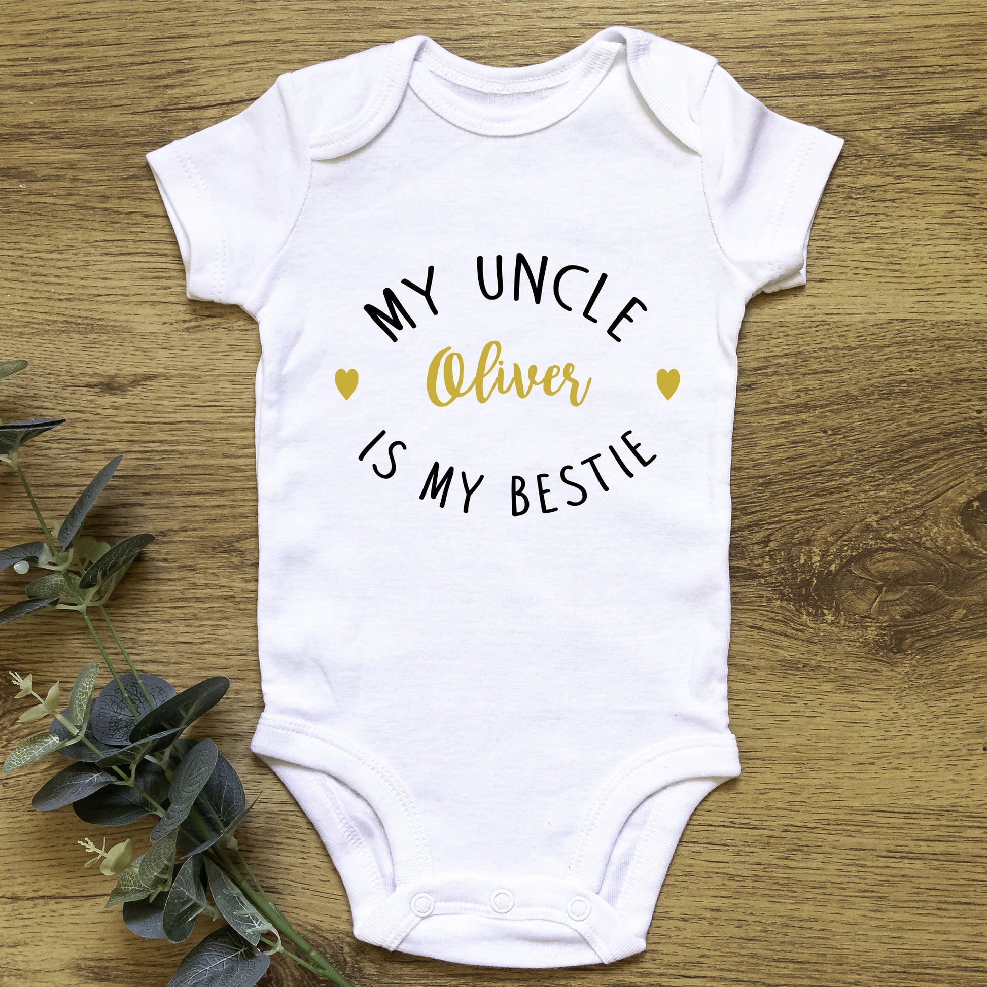 My Uncle is My Bestie Baby Grow Vest  Add any Name