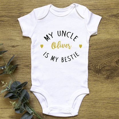 My Uncle is My Bestie Baby Grow Vest  Add any Name