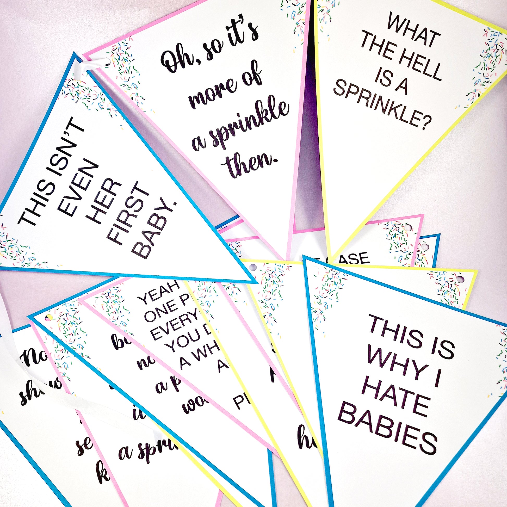 Baby Shower 'This isn't even her first baby!' Sprinkle Bunting - Baby Shower Bunting - Funny Baby Shower - Mummy Again