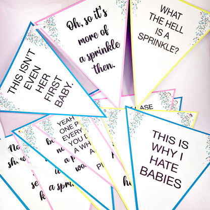 Baby Shower 'This isn't even her first baby!' Sprinkle Bunting - Baby Shower Bunting - Funny Baby Shower - Mummy Again