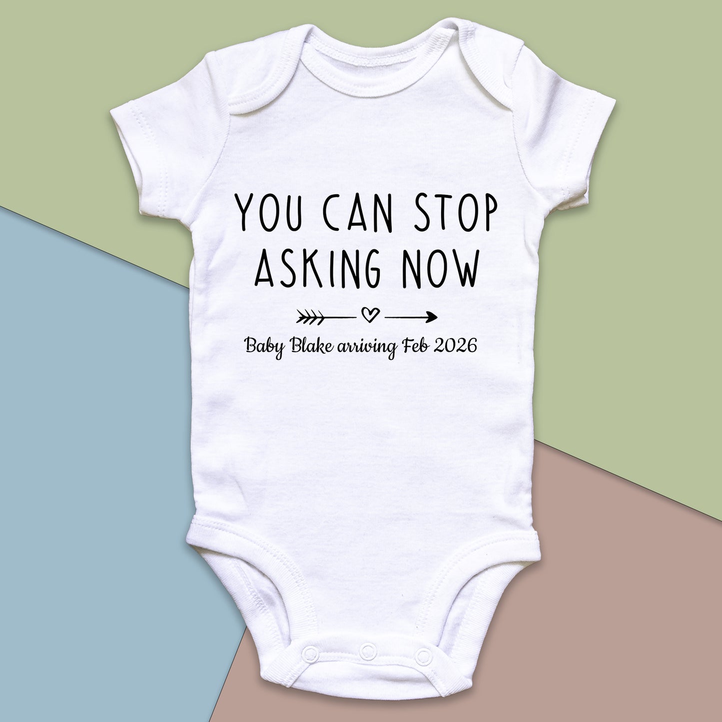 You Can Stop Asking Now Baby Grow Vest Pregnancy Announcement Due Date