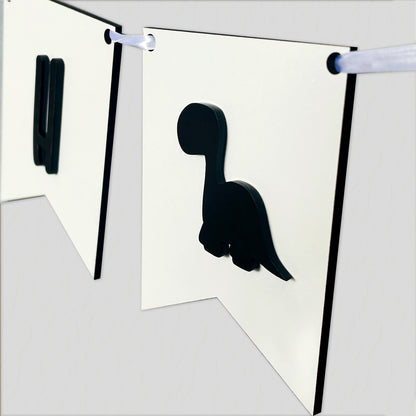 Personalised White Wood Name Bunting - Nursery or Child's Room Decor - Add any Name