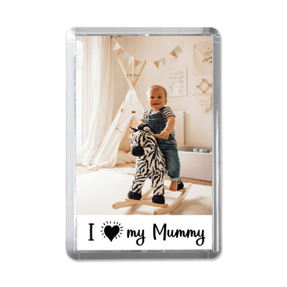 I love my Mummy Magnet - Mother's Day Photo Fridge Magnet - Any photo - Jumbo X Large 70mm x 45mm