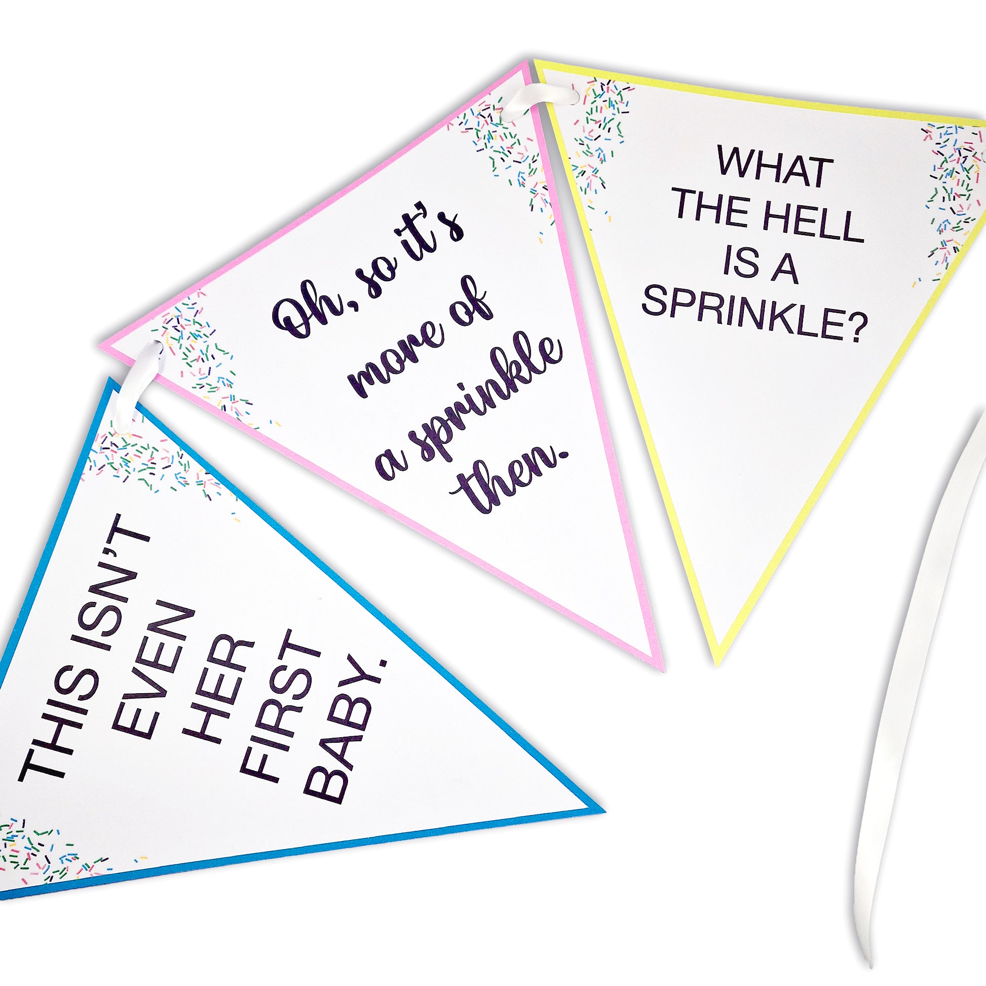 Baby Shower 'This isn't even her first baby!' Sprinkle Bunting - Baby Shower Bunting - Funny Baby Shower - Mummy Again