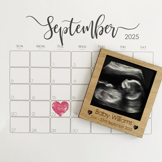 Baby Scan Wooden Polaroid Fridge Magnet