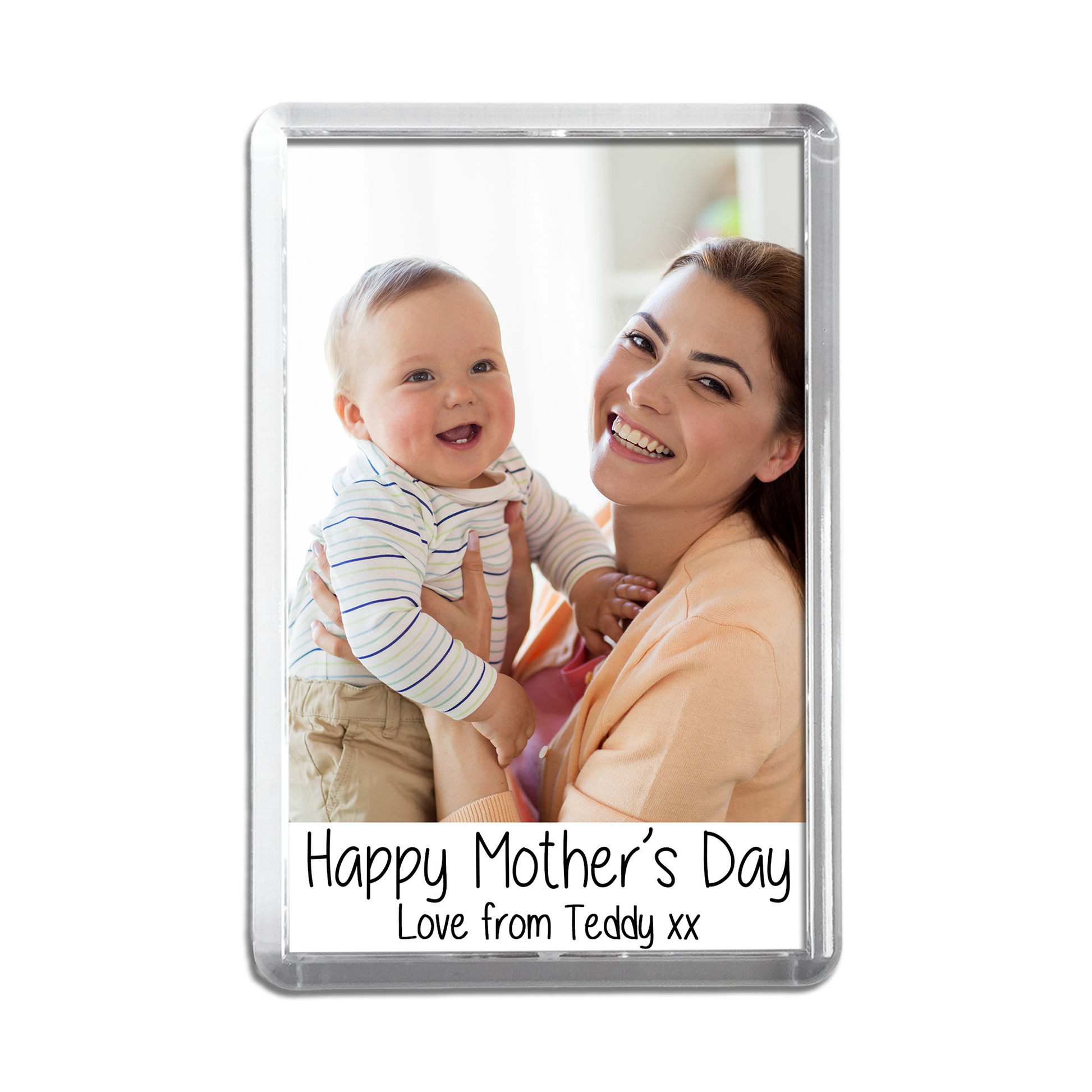 Personalised Happy Mother's Day Magnet - Photo Fridge Magnet - Any photo - Jumbo X Large 70mm x 45mm