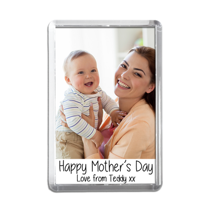 Personalised Happy Mother's Day Magnet - Photo Fridge Magnet - Any photo - Jumbo X Large 70mm x 45mm