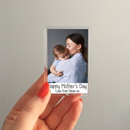 Personalised Happy Mother's Day Magnet - Photo Fridge Magnet - Any photo - Jumbo X Large 70mm x 45mm