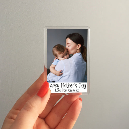 Personalised Happy Mother's Day Magnet - Photo Fridge Magnet - Any photo - Jumbo X Large 70mm x 45mm
