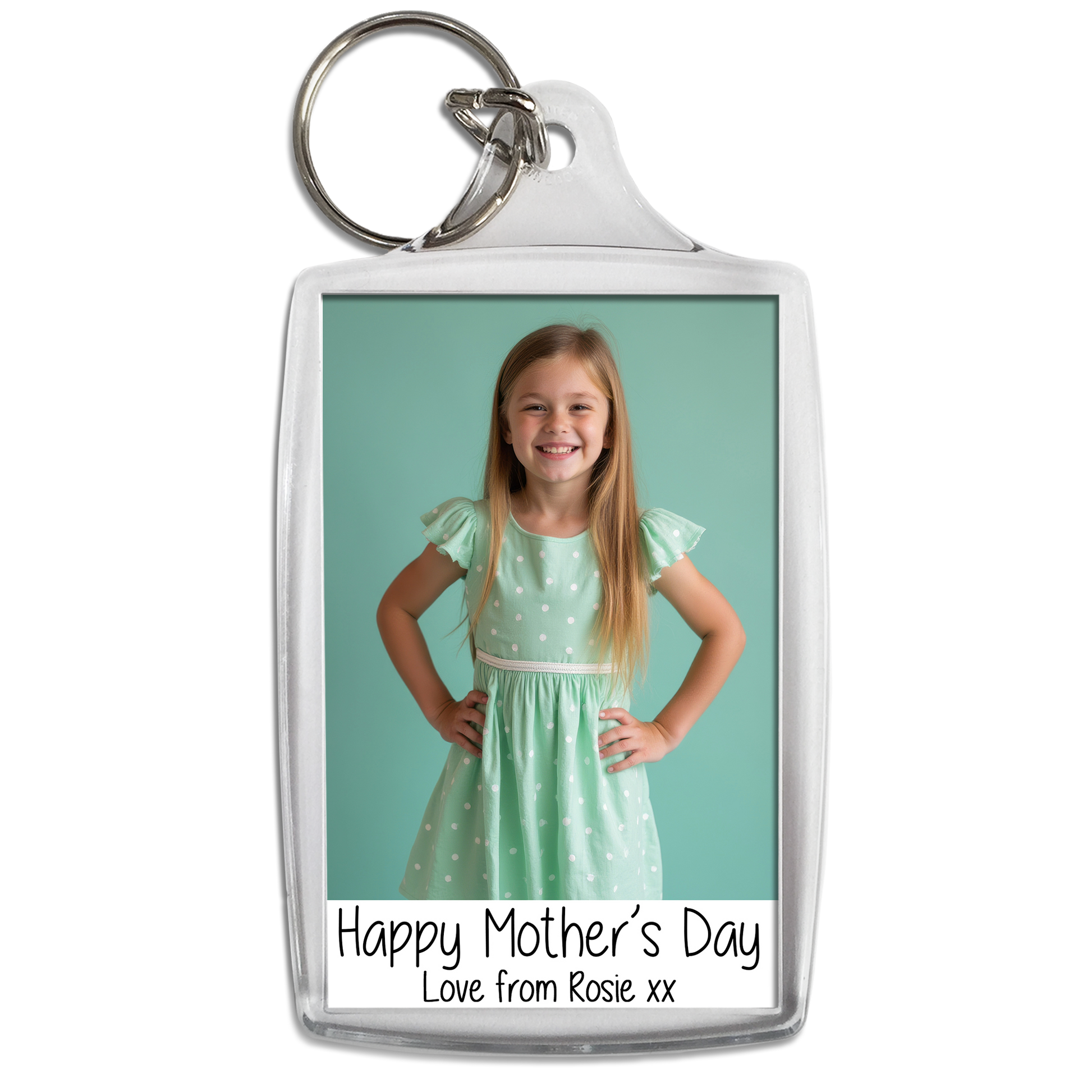 Personalised Happy Mother's Day Keyring - Photo Key ring - Any photo - Jumbo X Large 70mm x 45mm Keychain