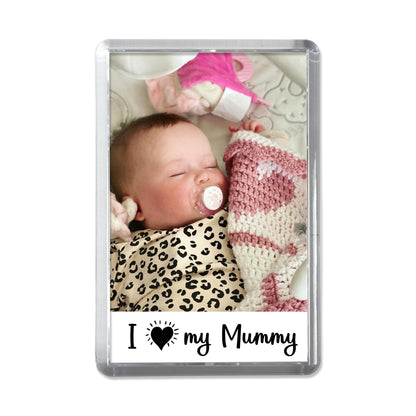 I love my Mummy Magnet - Mother's Day Photo Fridge Magnet - Any photo - Jumbo X Large 70mm x 45mm