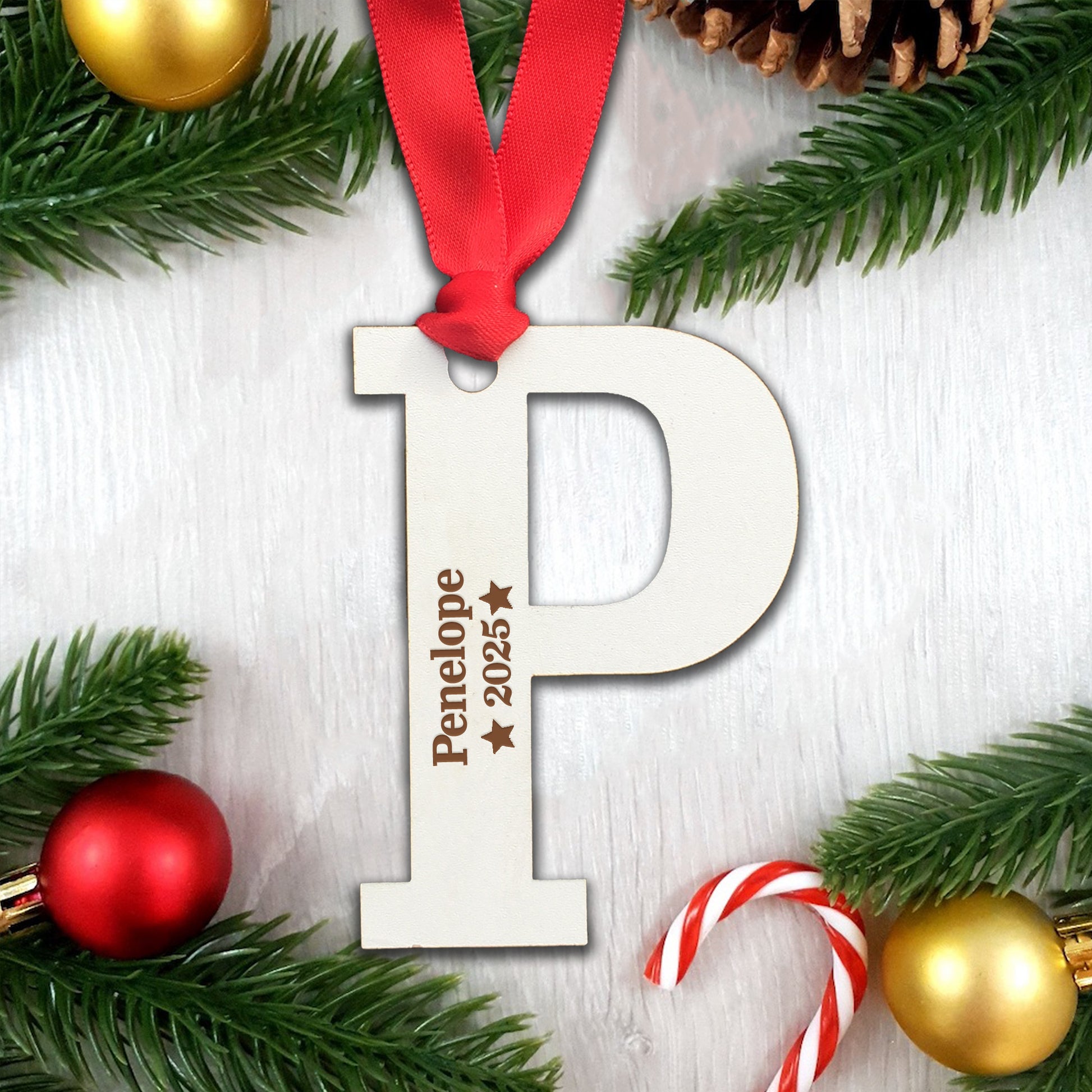 Personalised Name and Year  - Perfect Engraved Xmas Gift for Christmas, add any name and year!