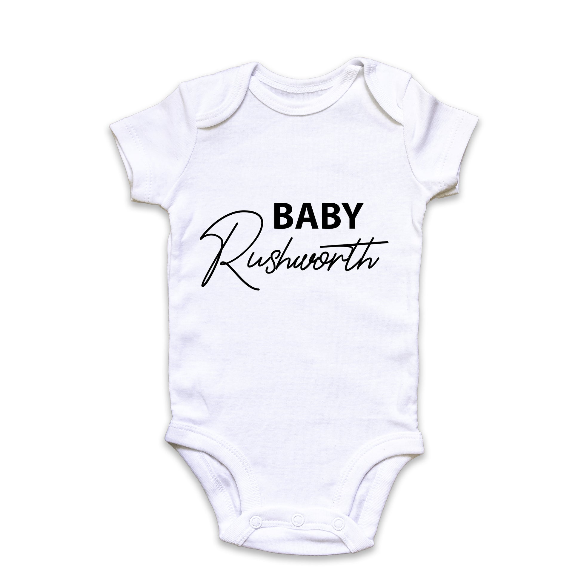 Personalised Surname Baby Grow Baby Vest Pregnancy Announcement