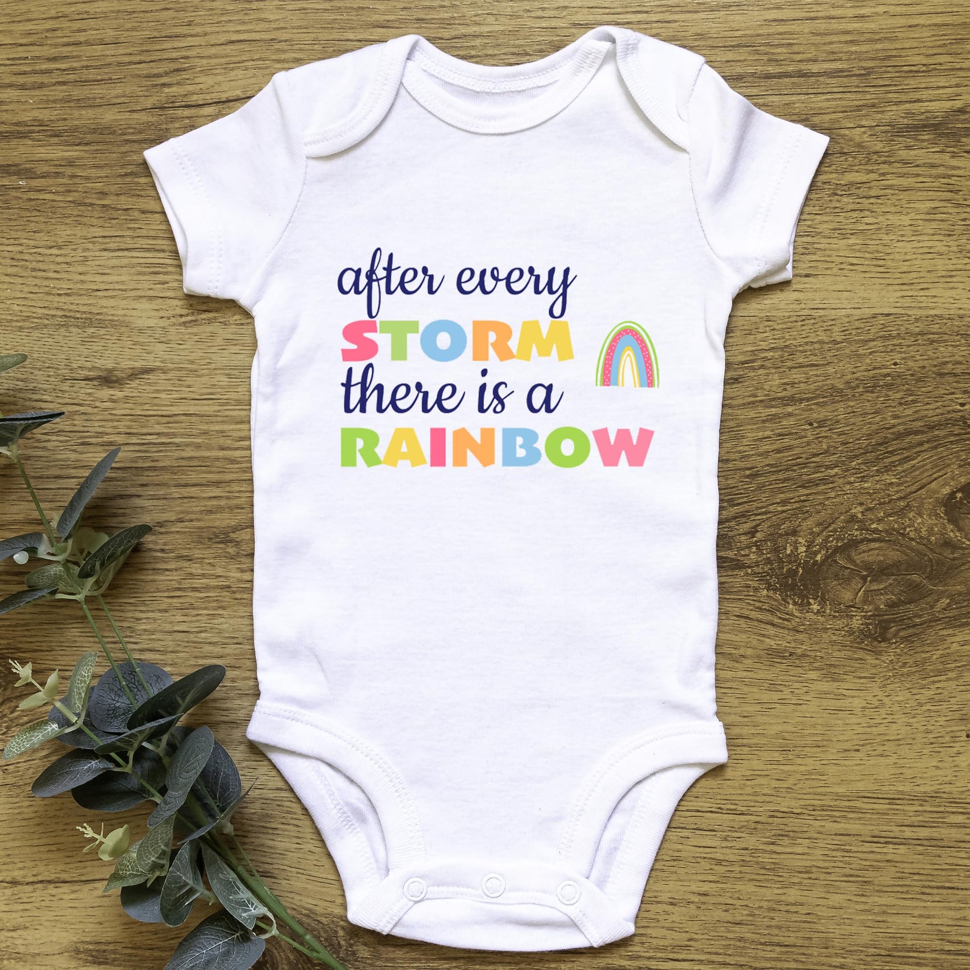 After Every Storm There is a Rainbow Baby Grow Vest