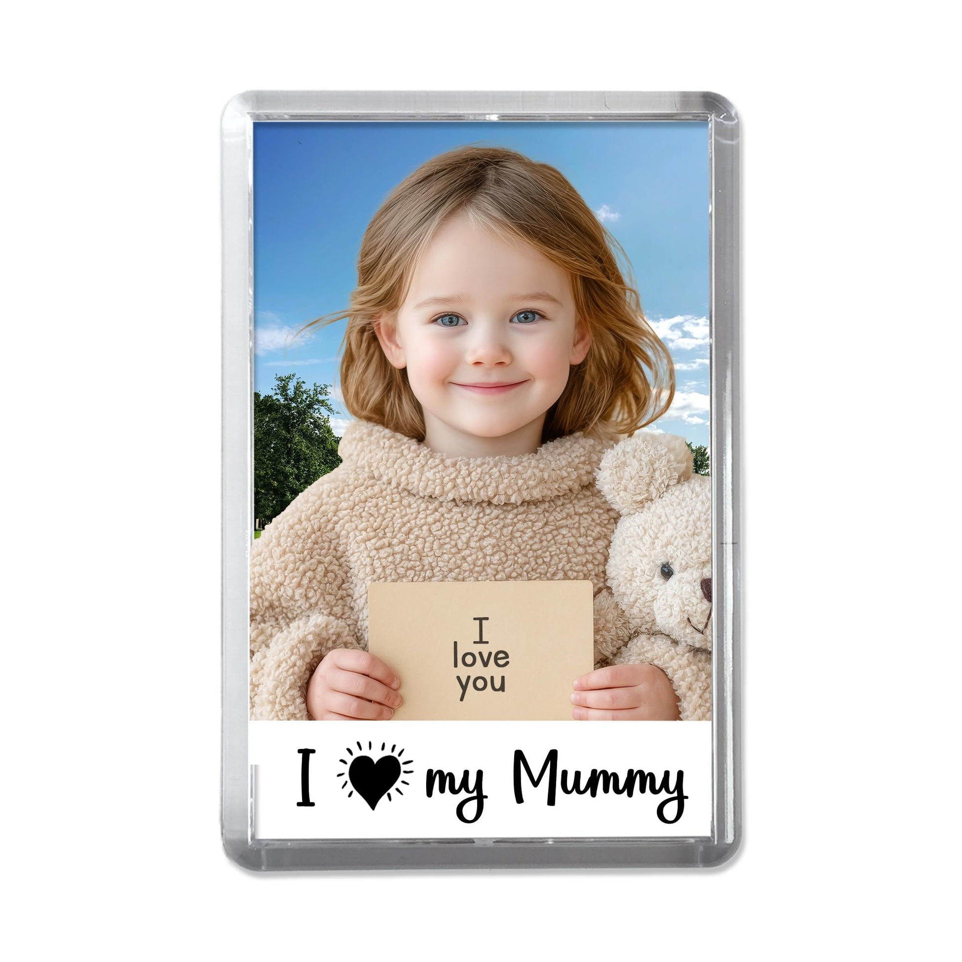 I love my Mummy Magnet - Mother's Day Photo Fridge Magnet - Any photo - Jumbo X Large 70mm x 45mm