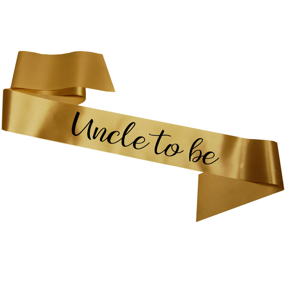 Uncle To Be Sash Baby Shower Gender Reveal Sash - Choose your colour!