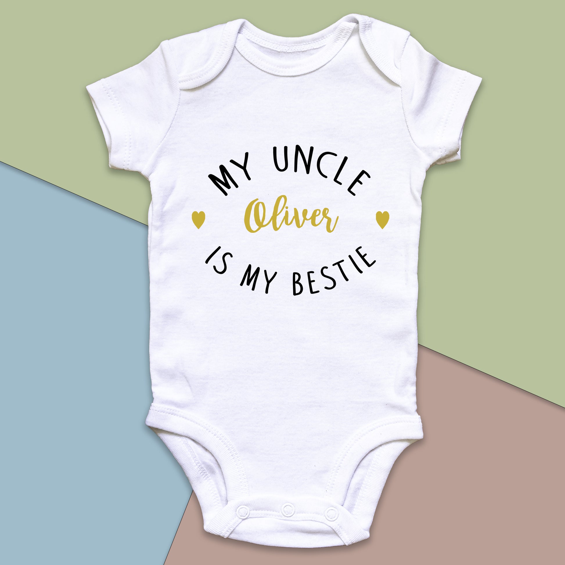 My Uncle is My Bestie Baby Grow Vest  Add any Name