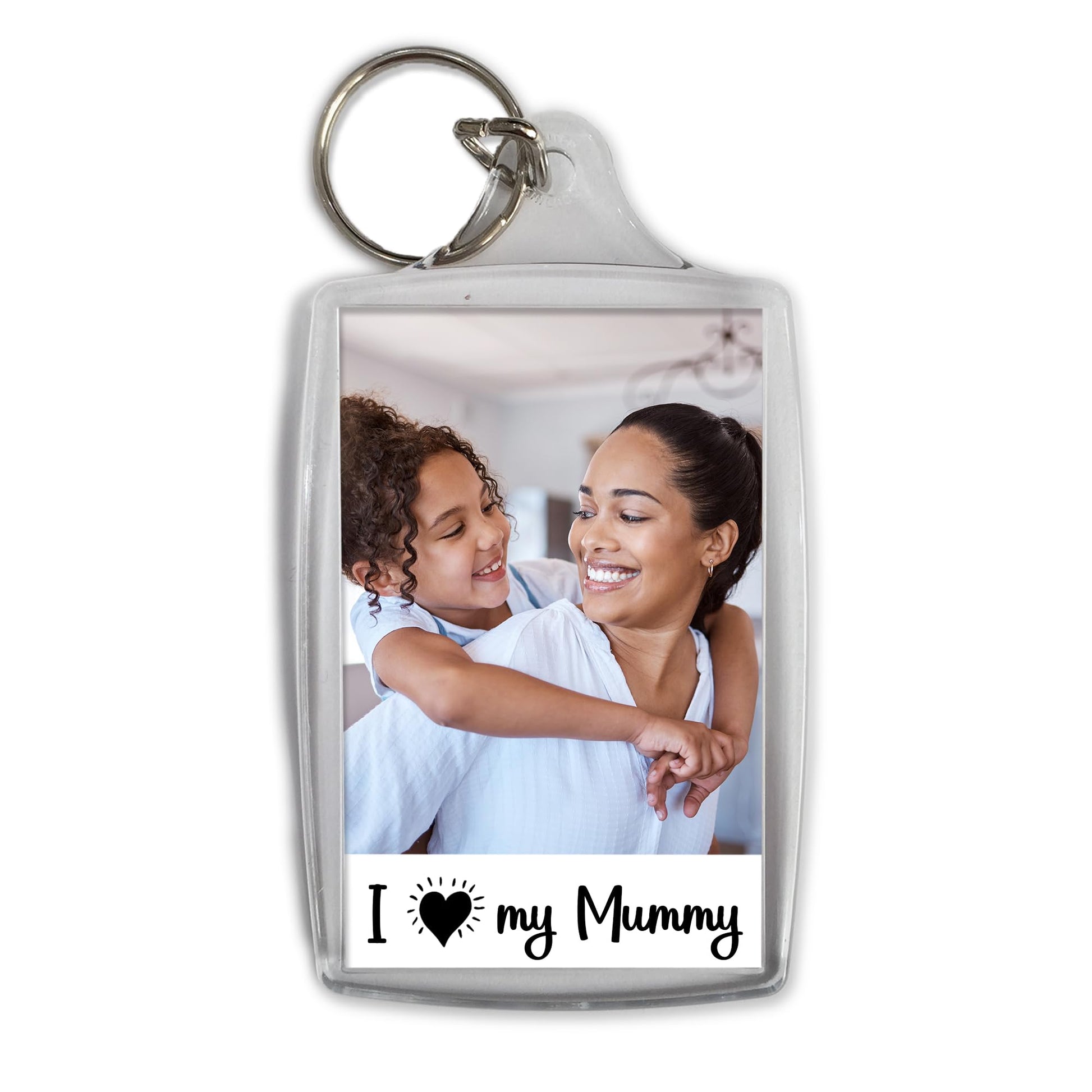 I love my Mummy Keyring - Mother's Day Photo Key ring - Any photo - Jumbo X Large 70mm x 45mm Keychain